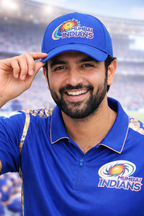 Mumbai Indians Official Style Blue Cricket Cap – Premium Embroidered Logo | Adjustable Unisex IPL Fan Cap