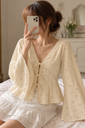 Iris Ivory Eyelet Top for women