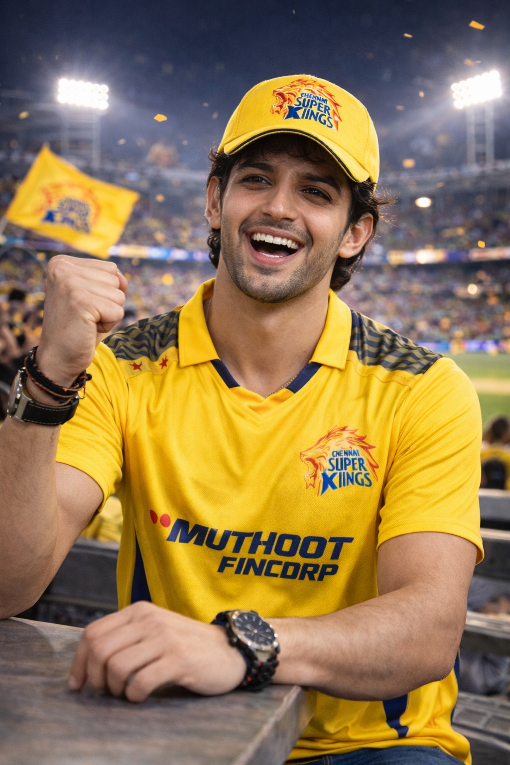 Chennai Super Kings (CSK) Yellow Premium Fan Cap – Embroidered Logo Cricket Match Day Cap