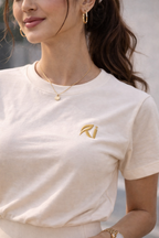 Cream Skort Co-Ord Set for Women | Premium Cotton Comfort Wear