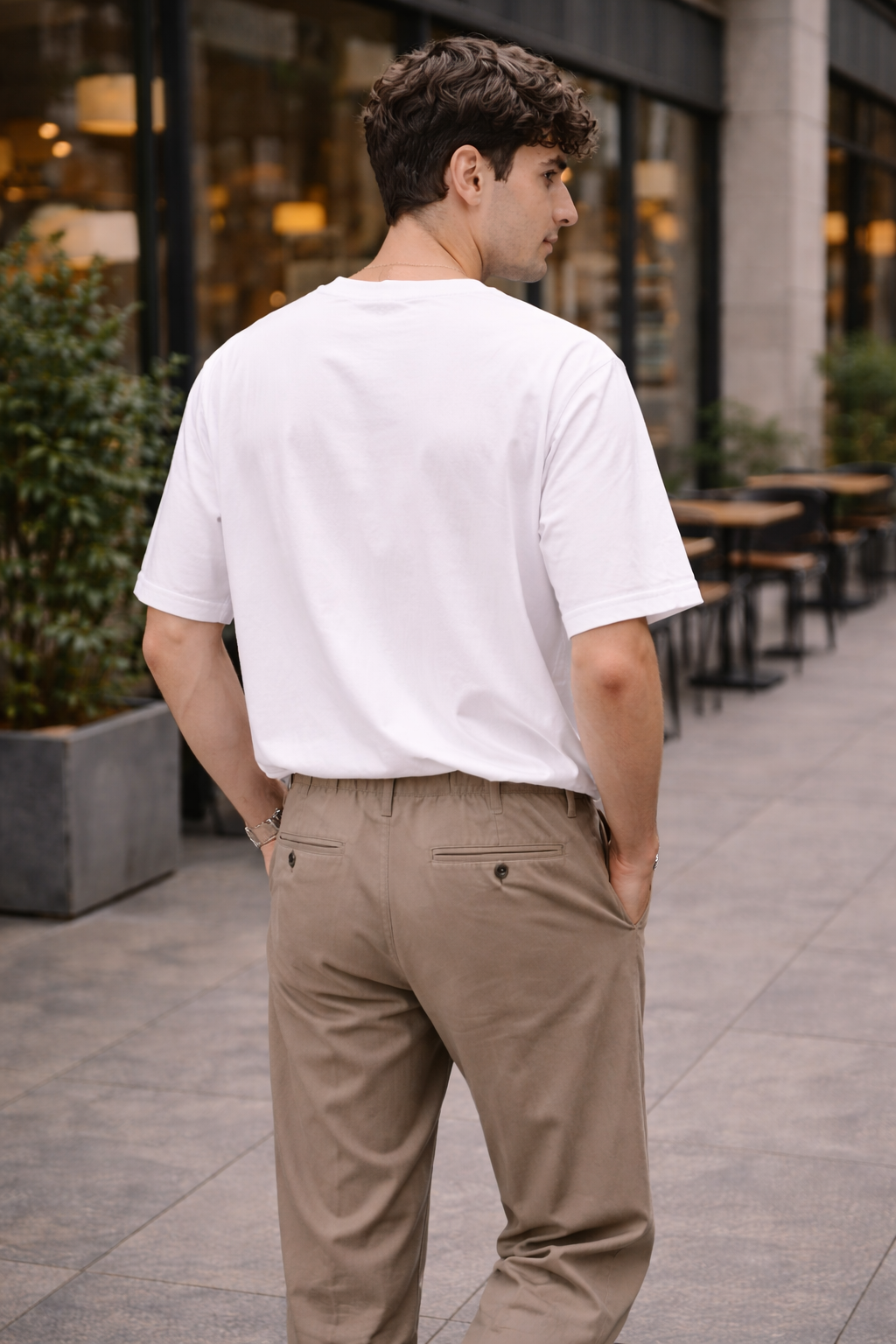 Taupe Relaxed Fit Chinos for Men – Premium Cotton Blend Casual Trousers