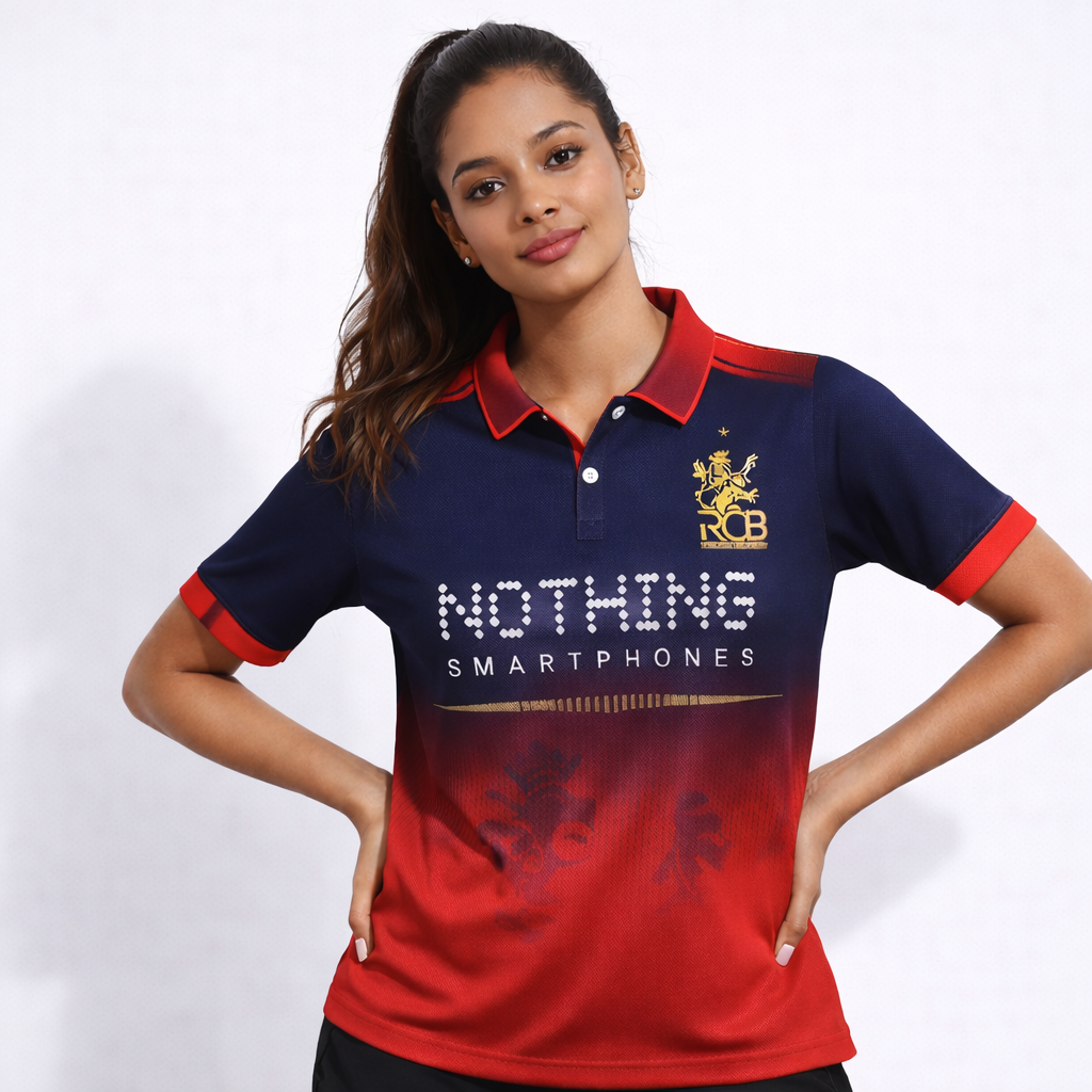 RCB Official Fan Jersey 2026 | Royal Challengers Bengaluru T-Shirt for Women