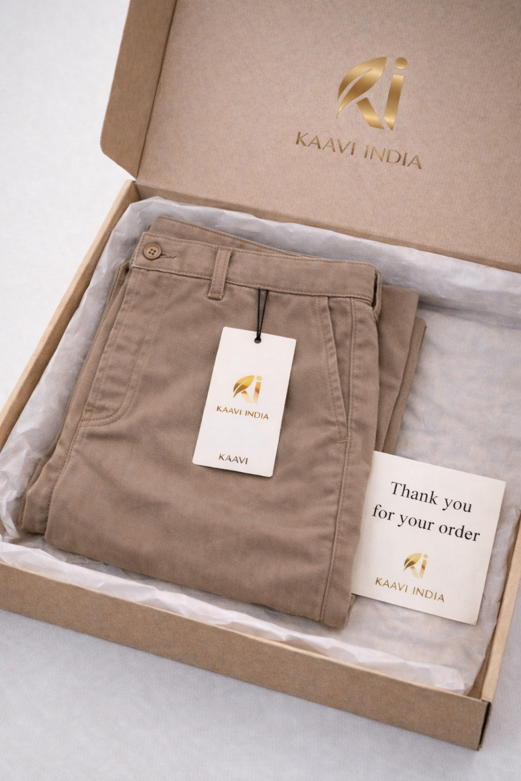 Taupe Relaxed Fit Chinos for Men – Premium Cotton Blend Casual Trousers