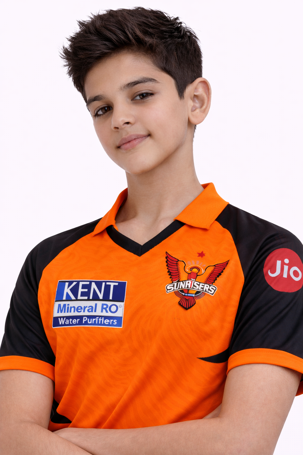 Boys SRH Jersey 2026 | Sunrisers Hyderabad Kids Orange IPL Cricket T-Shirt