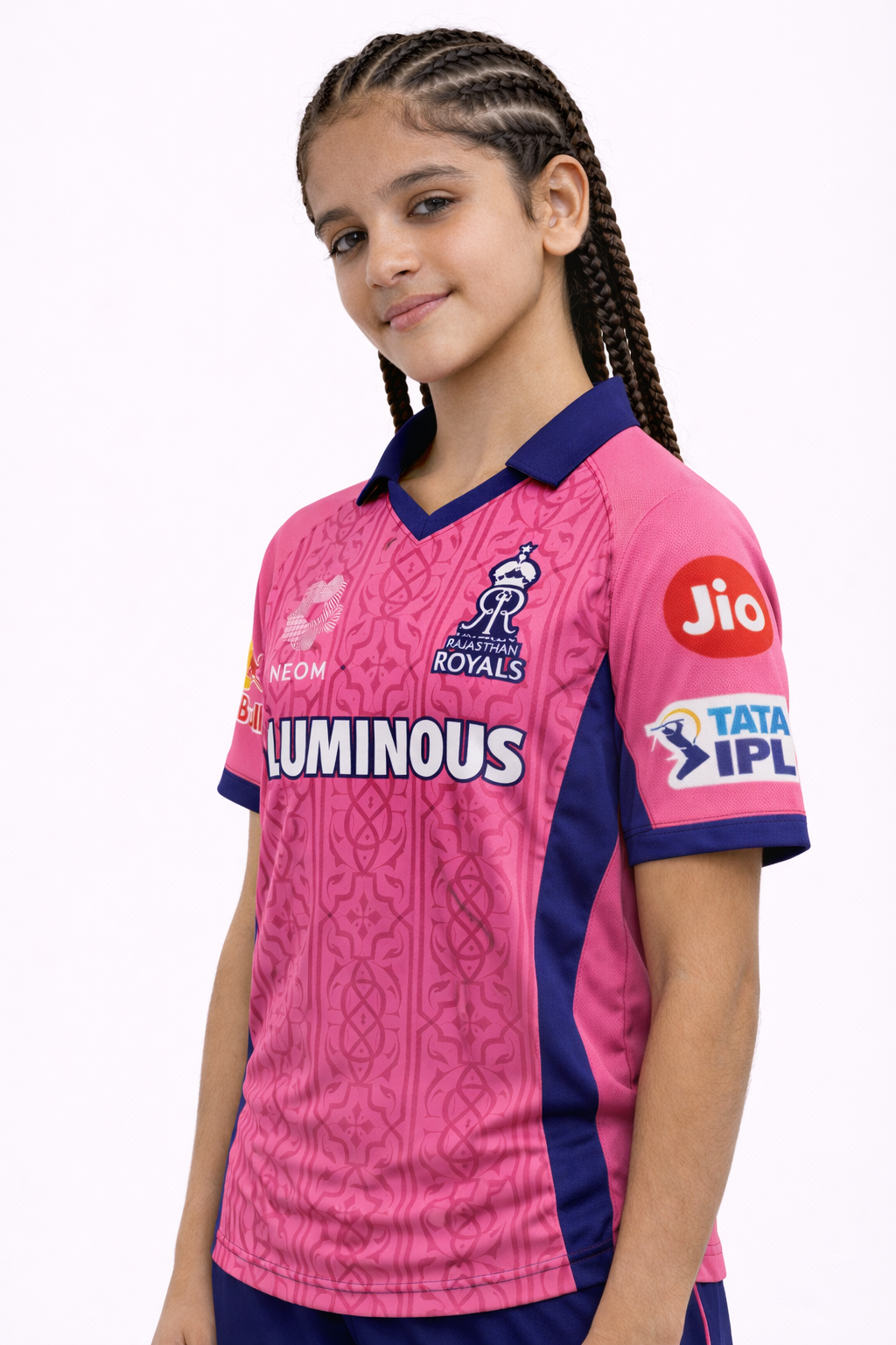 RR Girls Jersey 2026 | Rajasthan Royals Kids Official Inspired Pink Cricket T-Shirt