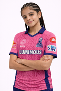 RR Girls Jersey 2026 | Rajasthan Royals Kids Official Inspired Pink Cricket T-Shirt