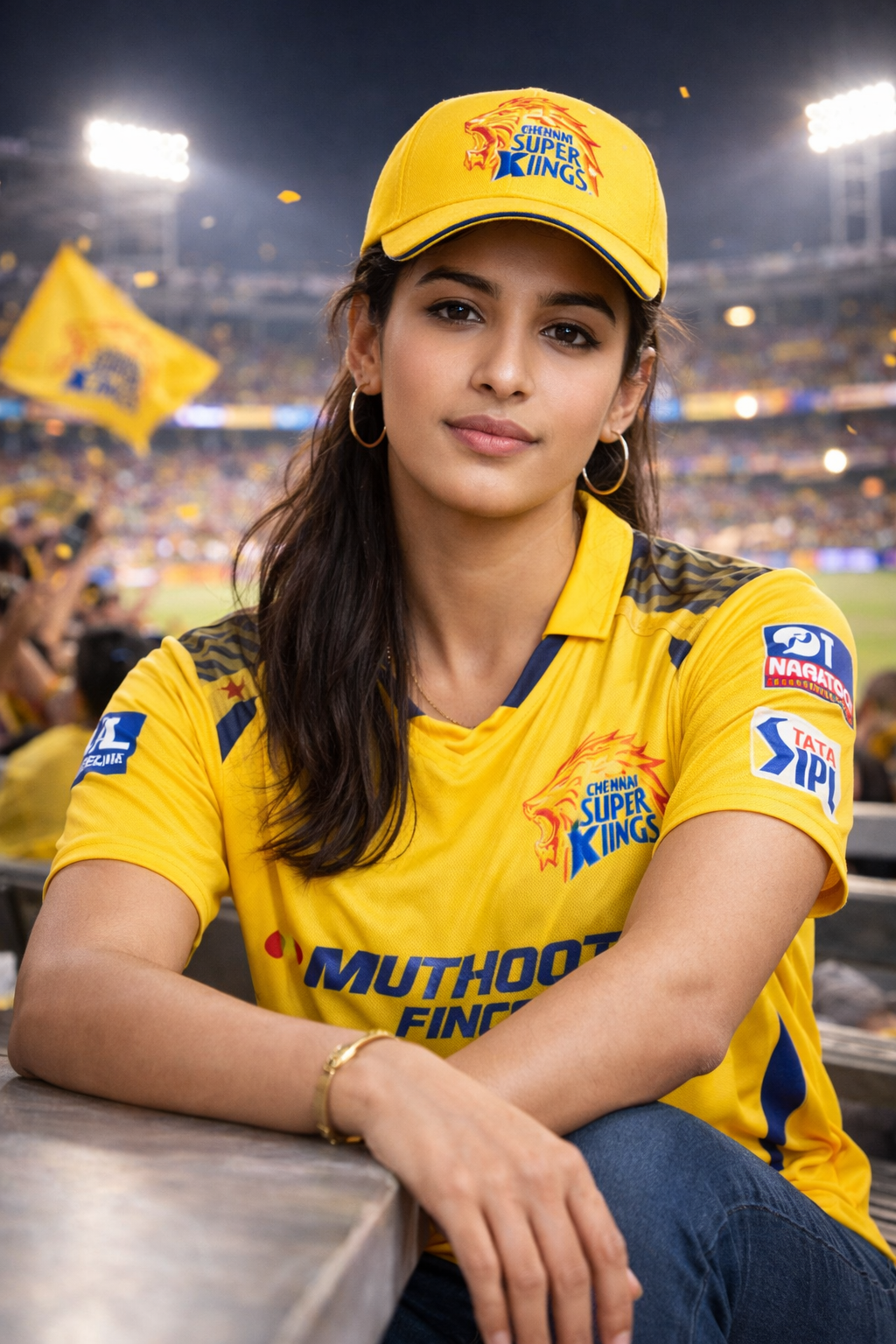 Chennai Super Kings (CSK) Yellow Premium Fan Cap – Embroidered Logo Cricket Match Day Cap