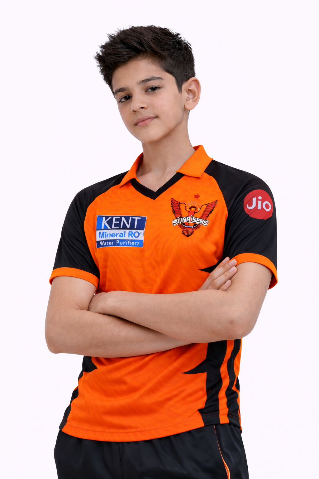 Boys SRH Jersey 2026 | Sunrisers Hyderabad Kids Orange IPL Cricket T-Shirt