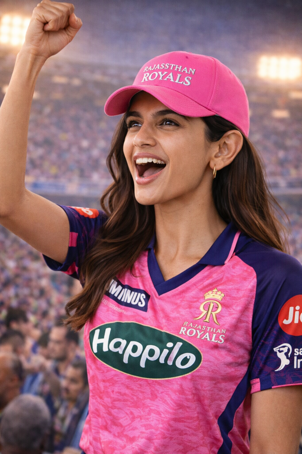 Rajasthan Royals (RR) Pink Premium Fan Cap – Embroidered Logo IPL Match Day Cricket Cap