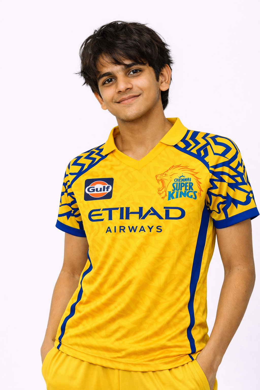 CSK Boys Jersey 2026 | Chennai Super Kings Kids Official Inspired Yellow IPL Cricket T-Shirt