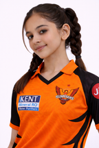 SRH Girls Jersey 2026 | Sunrisers Hyderabad Kids Orange IPL Cricket T-Shirt