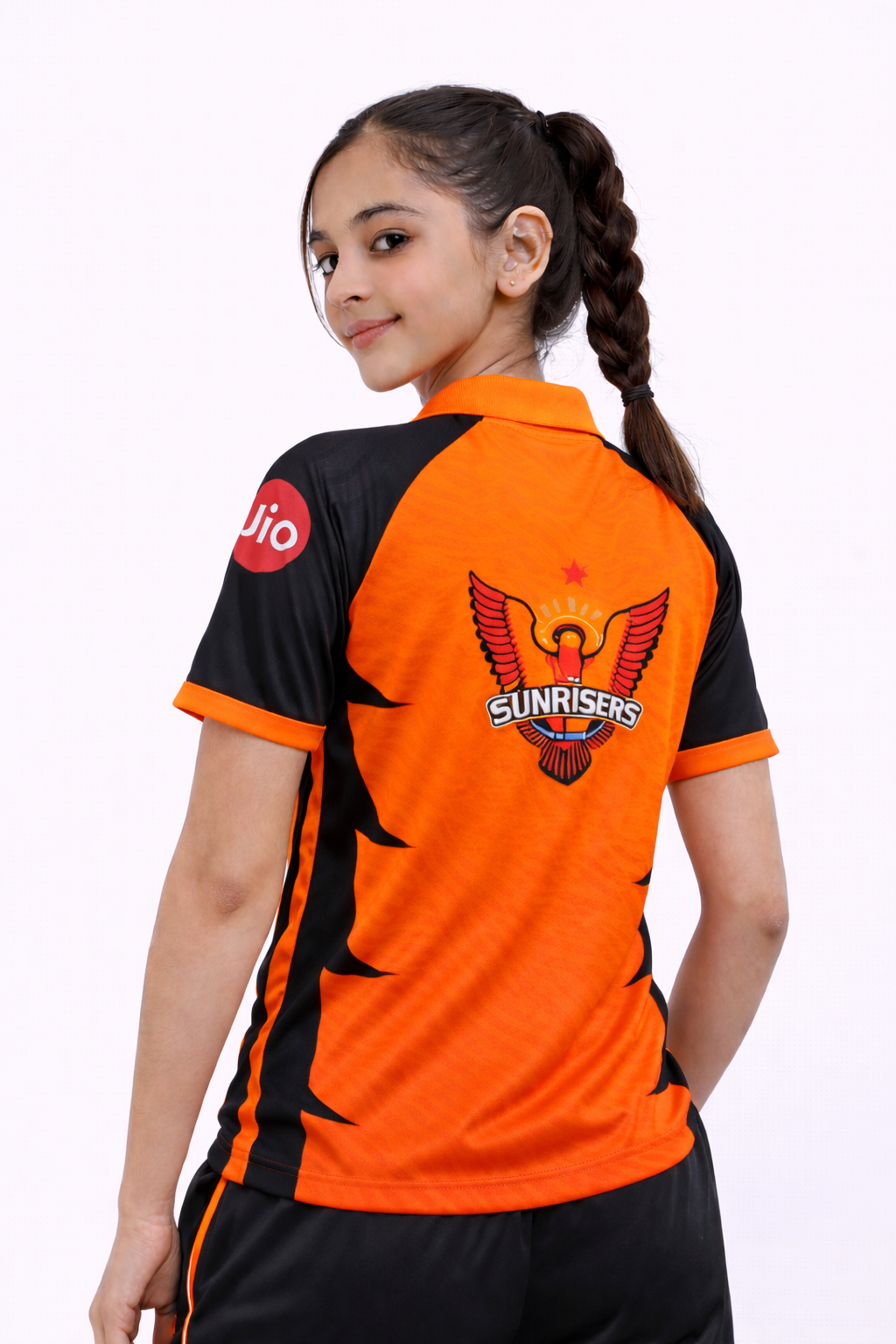 SRH Girls Jersey 2026 | Sunrisers Hyderabad Kids Orange IPL Cricket T-Shirt