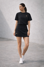 Active Skort Co-Ord Set Women’s Tennis Inspired Comfort Wear (Black Edition)