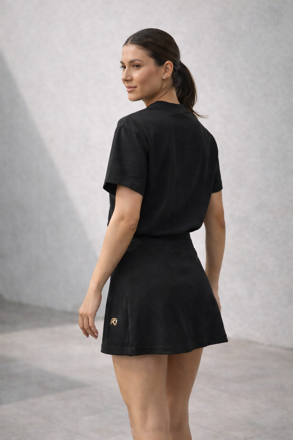 Active Skort Co-Ord Set Women’s Tennis Inspired Comfort Wear (Black Edition)