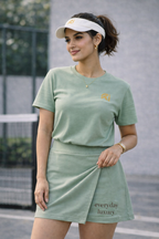 Sage Green Skort Co-Ord Set for Women | Trendy Premium Comfort Wear