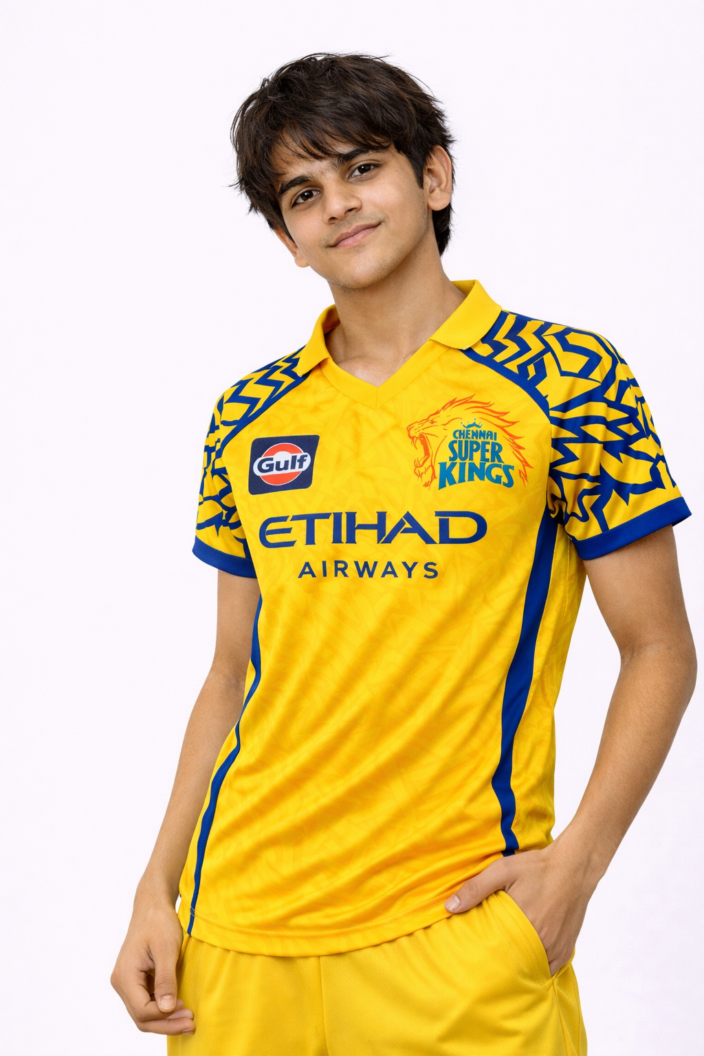 CSK Boys Jersey 2026 | Chennai Super Kings Kids Official Inspired Yellow IPL Cricket T-Shirt