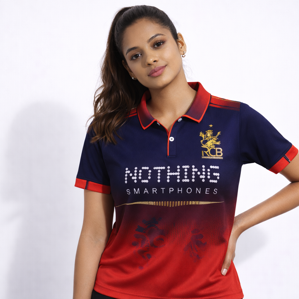 RCB Official Fan Jersey 2026 | Royal Challengers Bengaluru T-Shirt for Women
