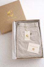 Stone Beige Relaxed Fit Chinos for Men – Premium Cotton Blend Casual Trousers