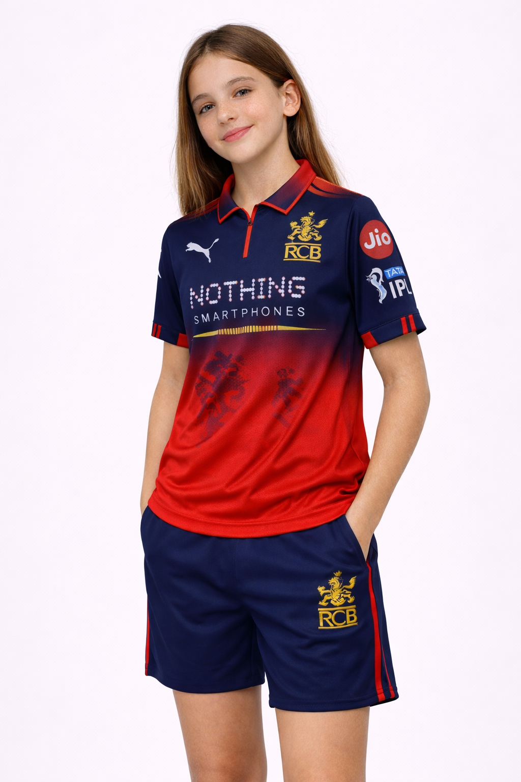 RCB Girls Jersey 2026 | Royal Challengers Bangalore Kids Inspired Fan Cricket T-Shirt
