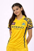 CSK Girls Jersey 2026 | Chennai Super Kings Kids Official Inspired Yellow IPL Cricket T-Shirt