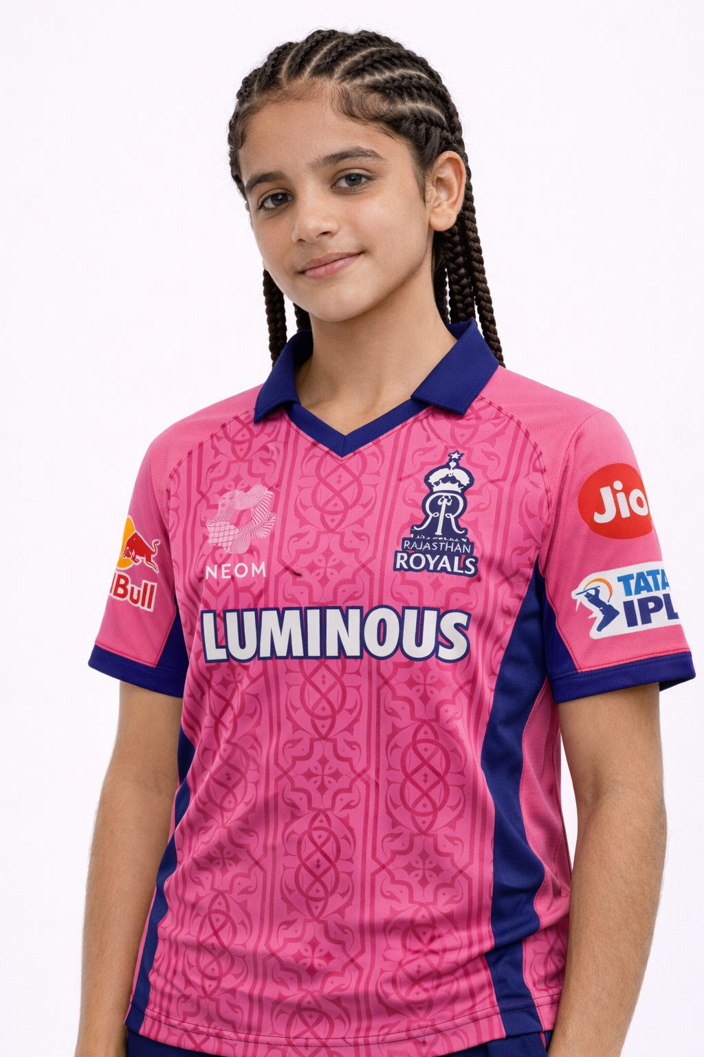 RR Girls Jersey 2026 | Rajasthan Royals Kids Official Inspired Pink Cricket T-Shirt