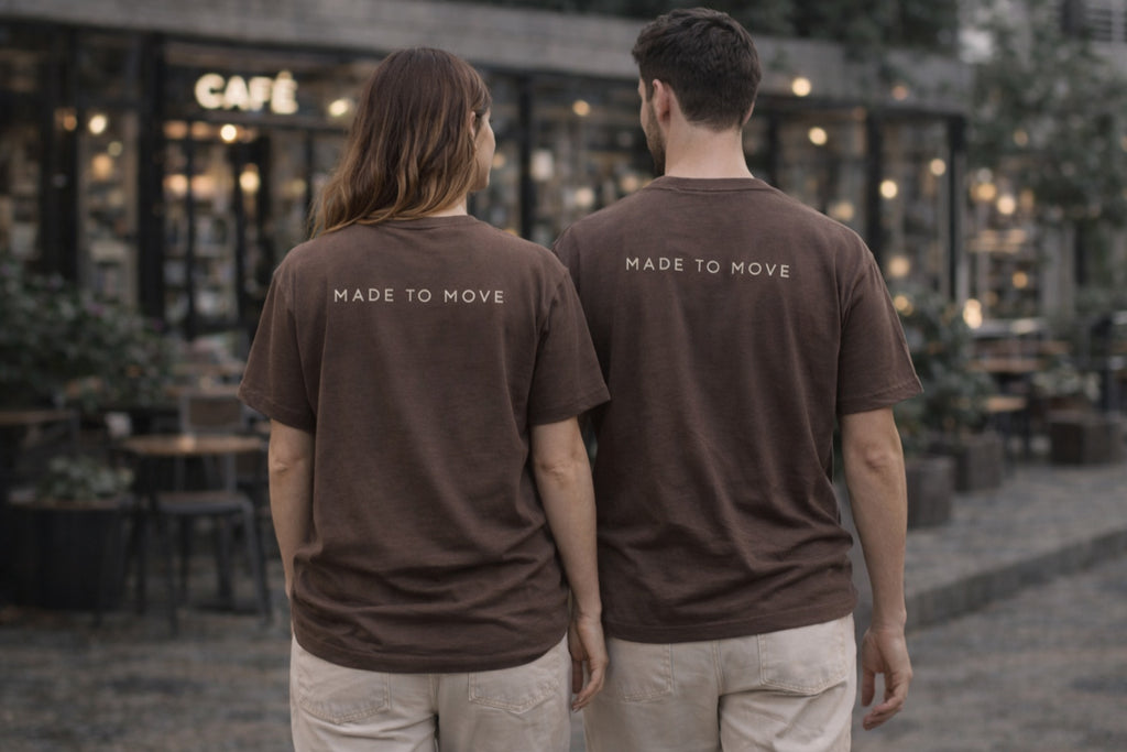 Mocha Brown Unisex Cotton T-Shirt with Minimal Leaf Graphic | Premium Oversized Fit Casual Wear Tee