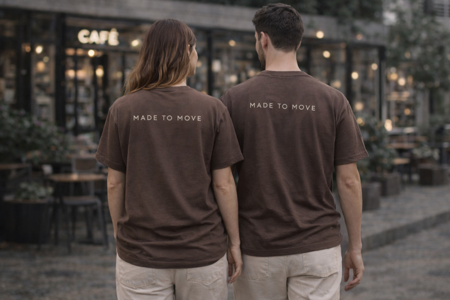 Mocha Brown Unisex Cotton T-Shirt with Minimal Leaf Graphic | Premium Oversized Fit Casual Wear Tee