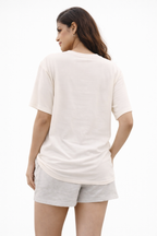 Premium Oversized Cotton T-Shirt Off White
