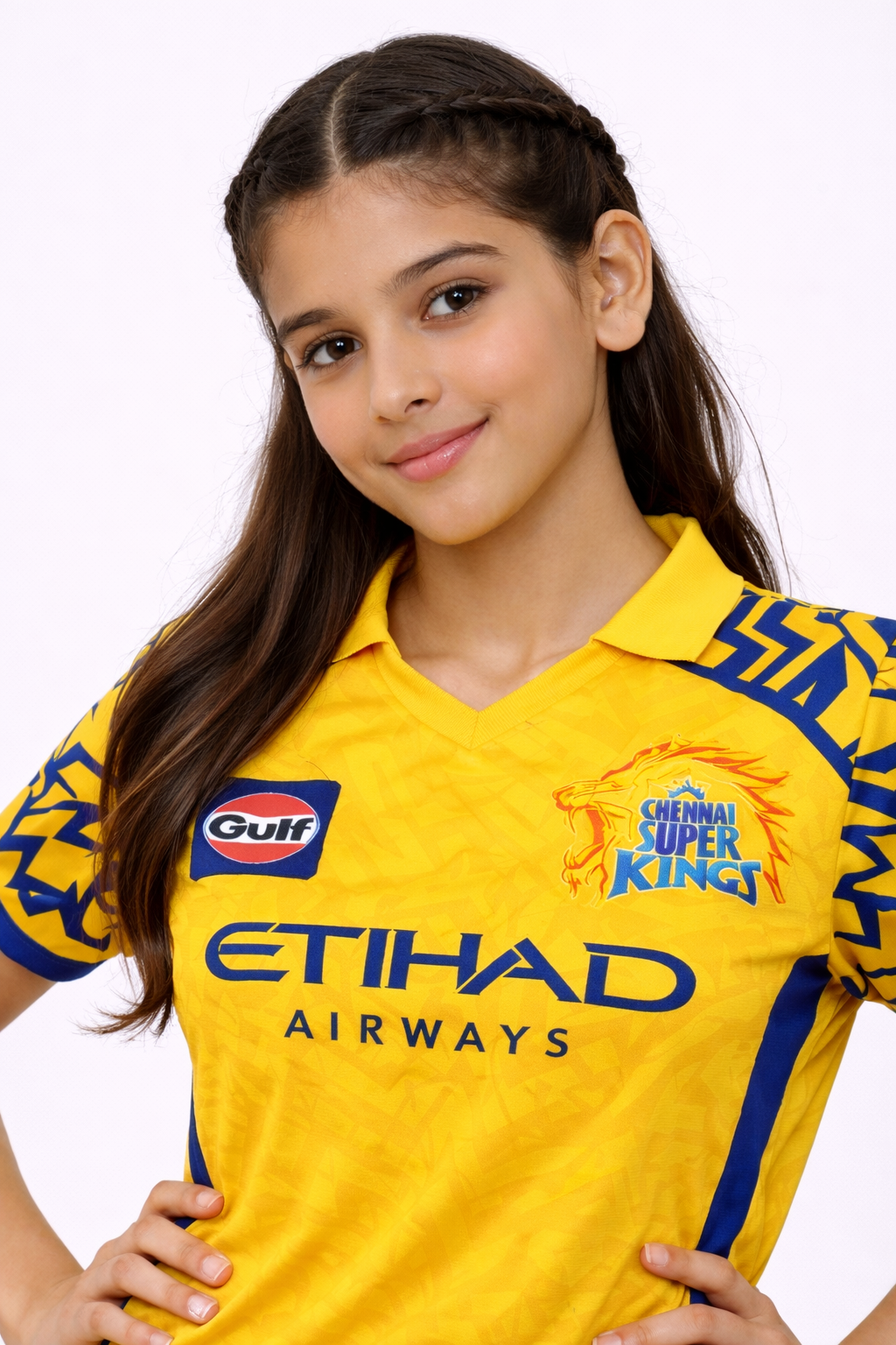 CSK Girls Jersey 2026 | Chennai Super Kings Kids Official Inspired Yellow IPL Cricket T-Shirt